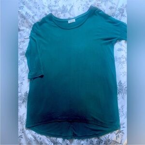 🎁Zara Teal sueded long t shirt